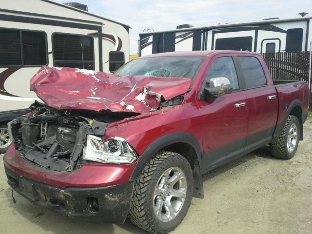 1C6RR7NT4FS648616 - 2015 RAM 1500 LARAM RED photo 2