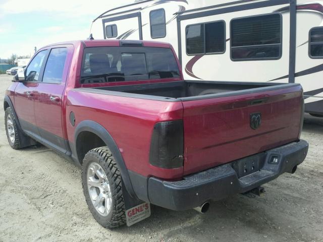 1C6RR7NT4FS648616 - 2015 RAM 1500 LARAM RED photo 3