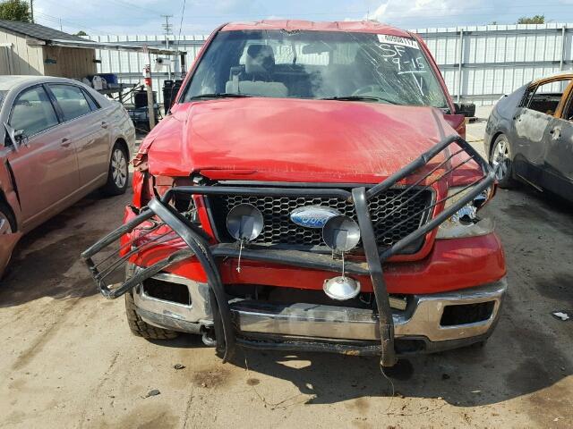 1FTPX14524NA25125 - 2004 FORD F150 RED photo 7