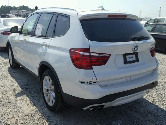 5UXWZ7C32H0V92493 - 2017 BMW X3 SDRIVE2 WHITE photo 3