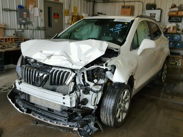 KL4CJHSB0DB090780 - 2013 BUICK ENCORE WHITE photo 2