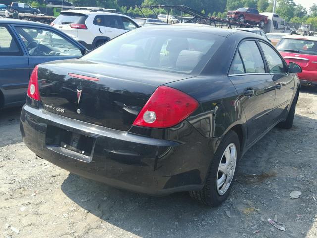 1G2ZF58B374156856 - 2007 PONTIAC G6 VALUE L BLACK photo 4