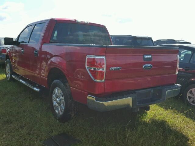 1FTEW1C8XAFB87399 - 2010 FORD F150 RED photo 3