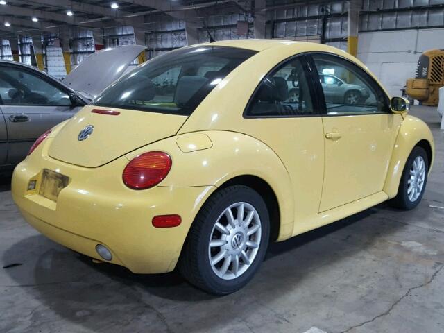 3VWCK31C94M411799 - 2004 VOLKSWAGEN NEW BEETLE 黄色 照片 4