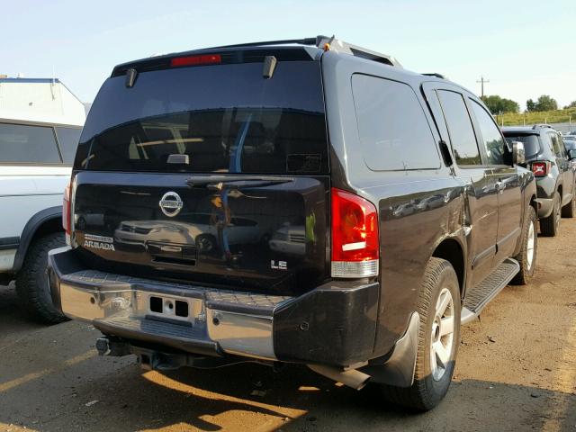 5N1AA08B54N714606 - 2004 NISSAN ARMADA SE BLACK photo 4