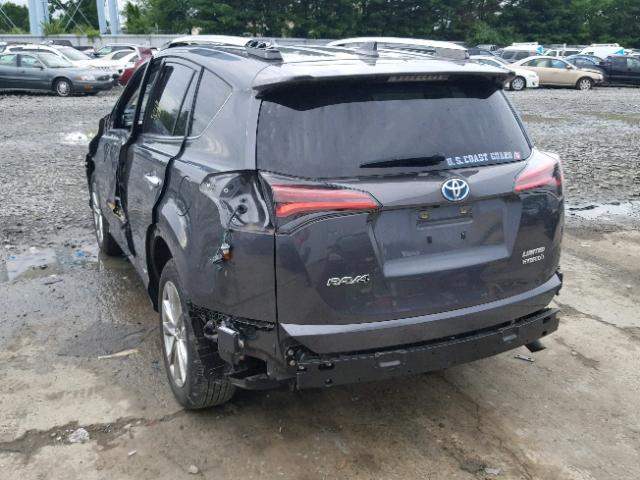 JTMDJREVXGD005961 - 2016 TOYOTA RAV4 HV LI GRAY photo 3