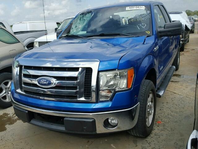 1FTFX1CT6BFB52513 - 2011 FORD F150 BLUE photo 2