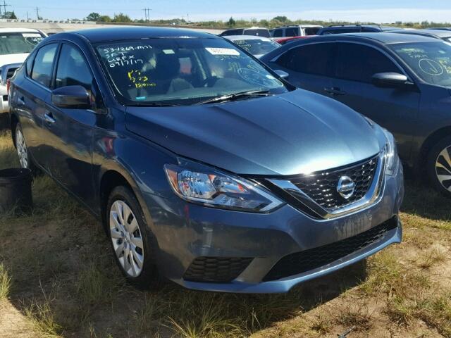 3N1AB7AP8HY254210 - 2017 NISSAN SENTRA BLUE photo 1