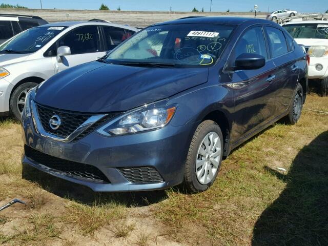 3N1AB7AP8HY254210 - 2017 NISSAN SENTRA BLUE photo 2