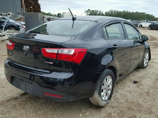 KNADN4A35E6396690 - 2014 KIA RIO EX BLACK photo 4