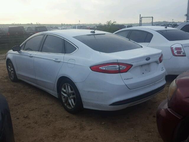 3FA6P0HR9DR245075 - 2013 FORD FUSION SE WHITE photo 3