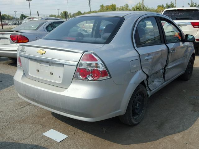 KL1TD5DE1BB245795 - 2011 CHEVROLET AVEO LS SILVER photo 4