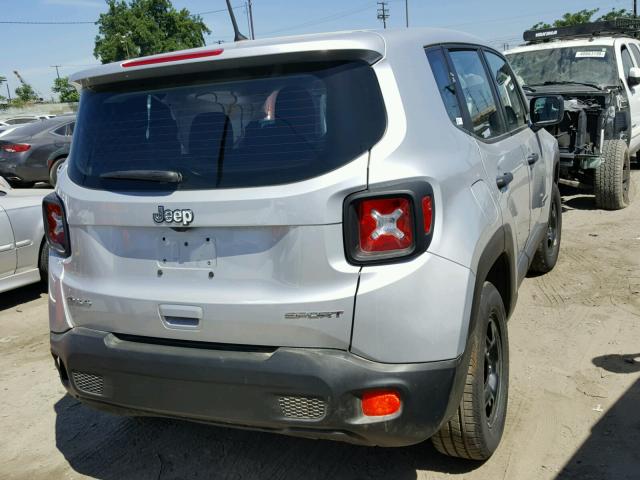 ZACCJBAB9JPG80921 - 2018 JEEP RENEGADE S Արծաթագույն լուսանկար 4