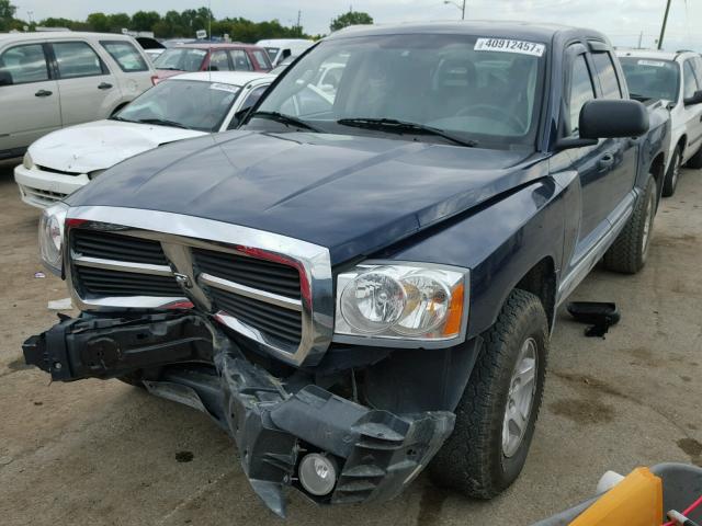 1D7HW58N86S509240 - 2006 DODGE DAKOTA BLUE photo 2