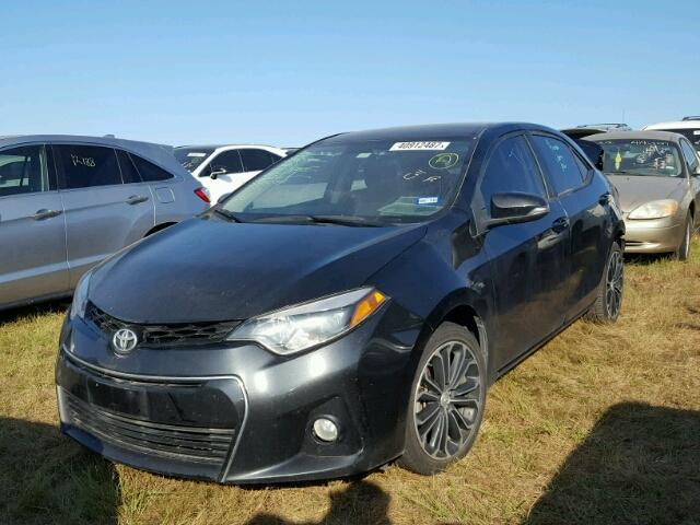 5YFBURHE0FP326624 - 2015 TOYOTA COROLLA BLACK photo 2