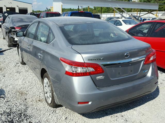 3N1AB7AP0EY228728 - 2014 NISSAN SENTRA GRAY photo 3