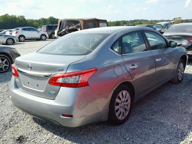 3N1AB7AP0EY228728 - 2014 NISSAN SENTRA GRAY photo 4