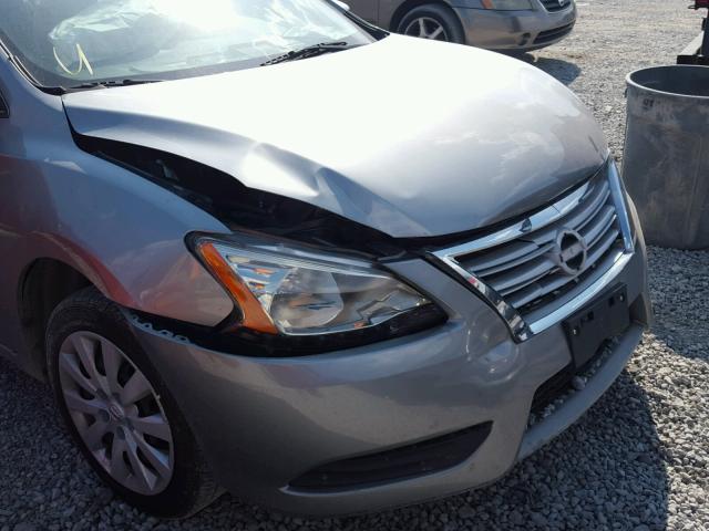 3N1AB7AP0EY228728 - 2014 NISSAN SENTRA GRAY photo 9