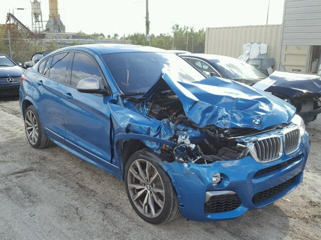 5UXXW7C3XH0U26512 - 2017 BMW X4 BLUE photo 1