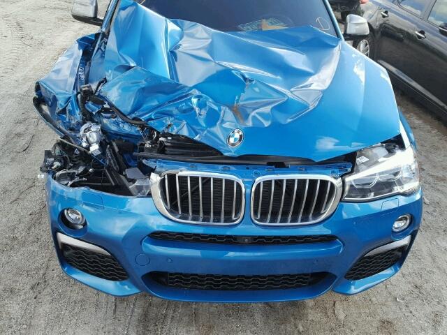 5UXXW7C3XH0U26512 - 2017 BMW X4 BLUE photo 7