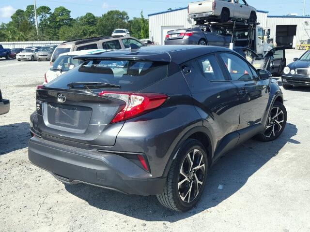 NMTKHMBX7JR005745 - 2018 TOYOTA C-HR XLE GRAY photo 4