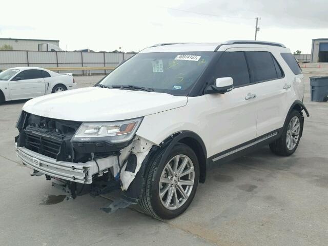 1FM5K7FH0GGC33167 - 2016 FORD EXPLORER L WHITE photo 2