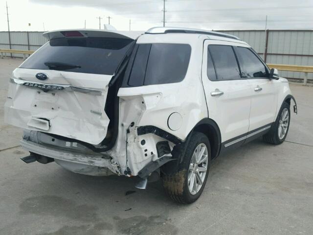 1FM5K7FH0GGC33167 - 2016 FORD EXPLORER L WHITE photo 4