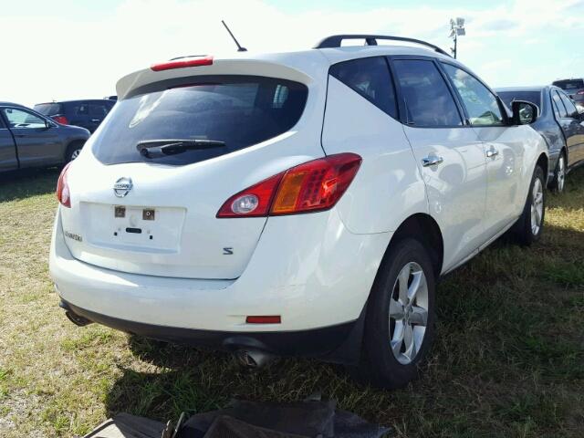 JN8AZ18U39W024671 - 2009 NISSAN MURANO WHITE photo 4