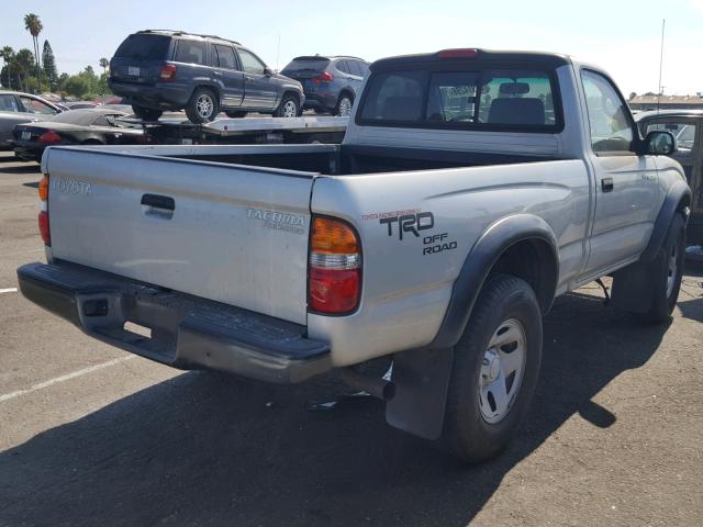 5TENM92N43Z146218 - 2003 TOYOTA TACOMA PRE SILVER photo 4