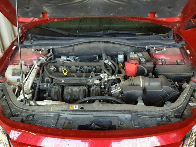 3FAHP0HA7CR301953 - 2012 FORD FUSION RED photo 7