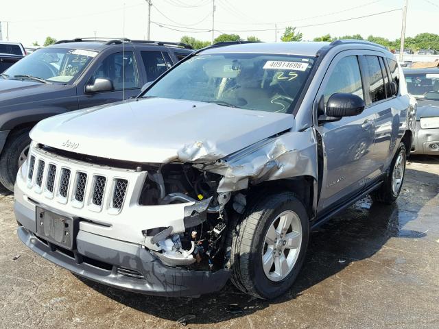 1C4NJCBA1ED774350 - 2014 JEEP COMPASS SP SILVER photo 2