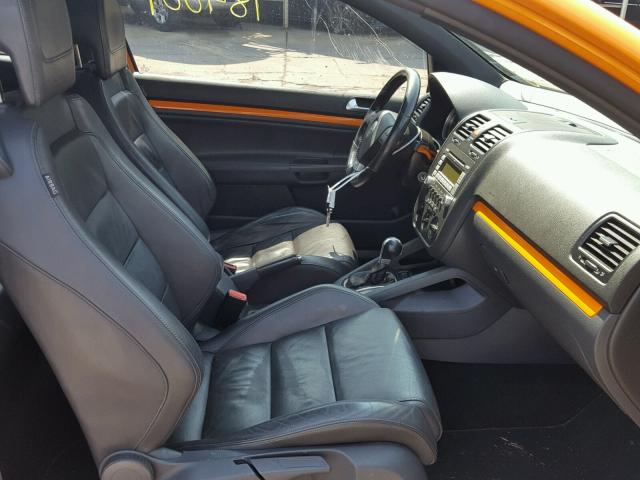 WVWFV71K57W168454 - 2007 VOLKSWAGEN NEW GTI FA ORANGE photo 5