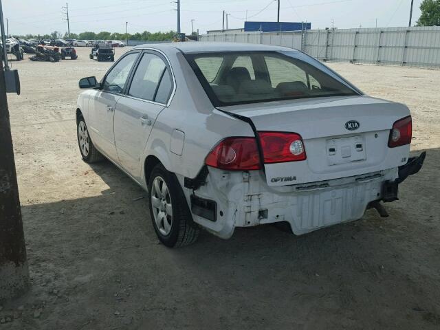 KNAGE123865073090 - 2006 KIA OPTIMA WHITE photo 3