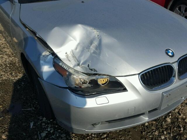 WBANA53534B848808 - 2004 BMW 525 SILVER photo 9
