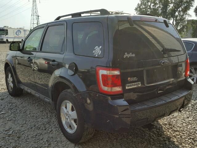 1FMCU9DG3BKA39312 - 2011 FORD ESCAPE BLACK photo 3