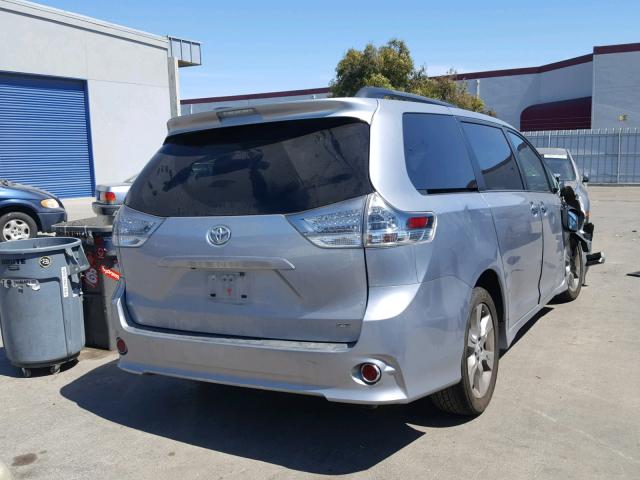 5TDXK3DC7ES456810 - 2014 TOYOTA SIENNA SPO SILVER photo 4