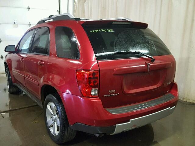 2CKDL73F566115056 - 2006 PONTIAC TORRENT RED photo 3