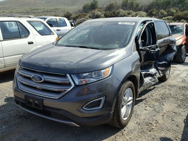 2FMPK4J91JBB67380 - 2018 FORD EDGE SEL GRAY photo 2