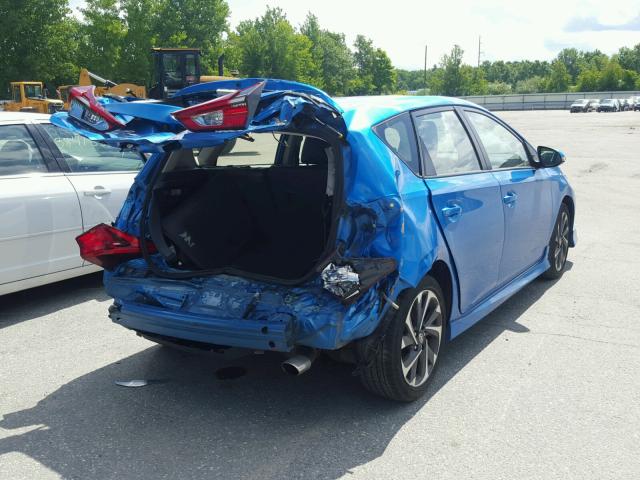 JTNKARJE9GJ504731 - 2016 TOYOTA SCION IM BLUE photo 4