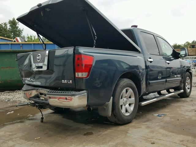 1N6BA07A76N555251 - 2006 NISSAN TITAN XE GREEN photo 4