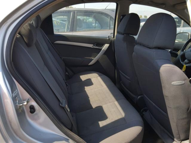 KL1TD5DE3BB136044 - 2011 CHEVROLET AVEO LS SILVER photo 6