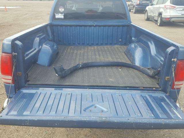 1D7HL42XX3S247357 - 2003 DODGE DAKOTA SLT BLUE photo 6