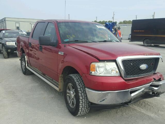 1FTRW14W98FB59294 - 2008 FORD F150 SUPER MAROON photo 1