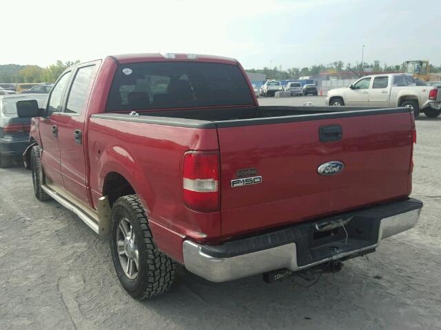 1FTRW14W98FB59294 - 2008 FORD F150 SUPER MAROON photo 3