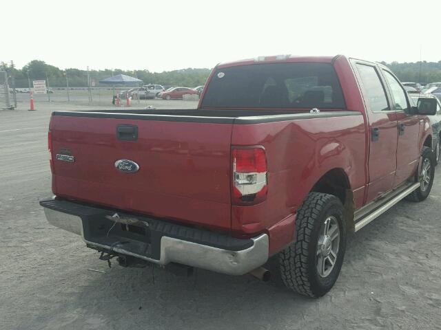 1FTRW14W98FB59294 - 2008 FORD F150 SUPER MAROON photo 4