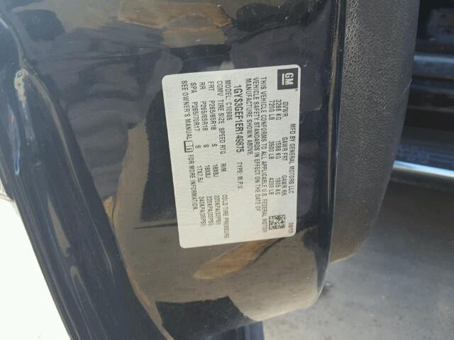 1GYS3GEF1ER149875 - 2014 CADILLAC ESCALADE E BLACK photo 10