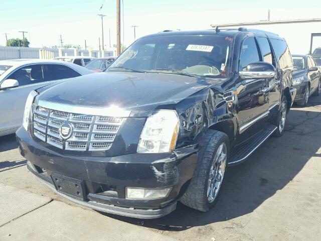 1GYS3GEF1ER149875 - 2014 CADILLAC ESCALADE E BLACK photo 2