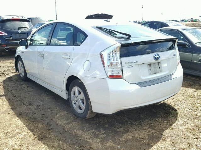 JTDKN3DU4A1002547 - 2010 TOYOTA PRIUS WHITE photo 3