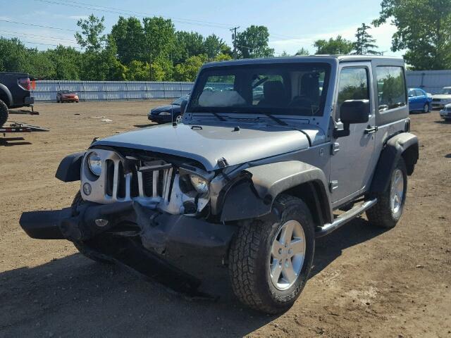 1C4AJWAG1EL143478 - 2014 JEEP WRANGLER S SILVER photo 2