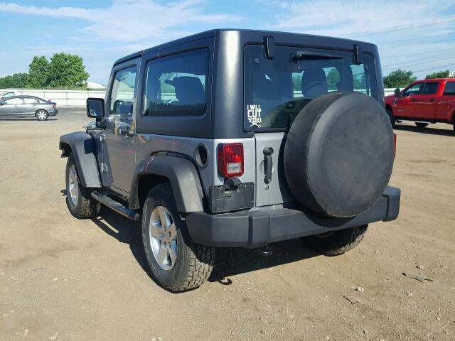 1C4AJWAG1EL143478 - 2014 JEEP WRANGLER S SILVER photo 3